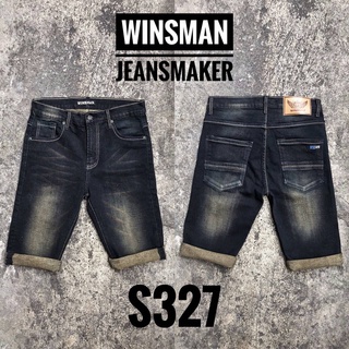 jeans ยีนส์ยืดชาย กางเกงยีนส์ขาสั้น กางเกงขาสั้นชาย เดฟ ผ้ายืด Skinny Winsman เป้าซิป Size28-44