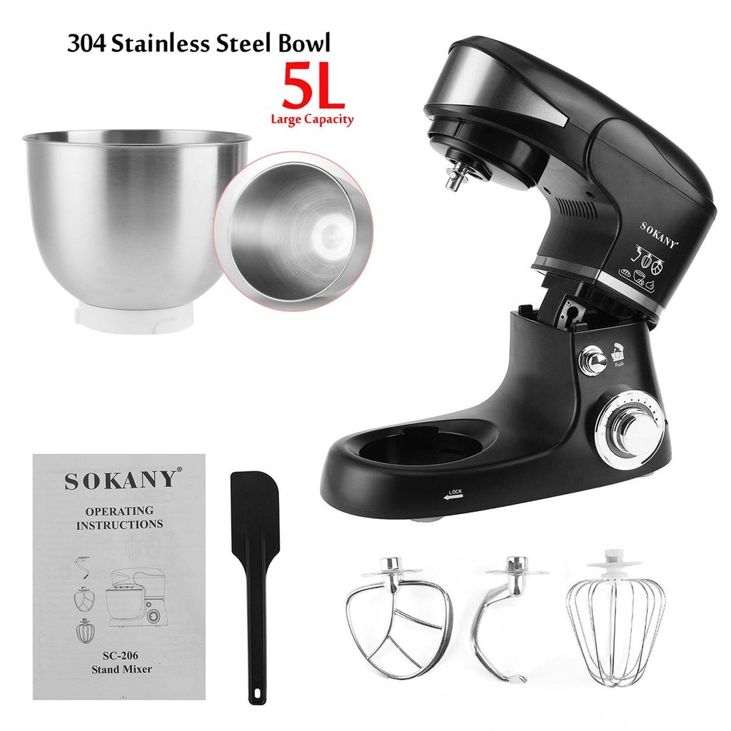 เครื่องผสมอาหาร2000W 10L 7 SEEDS Electric Stand Mixer Automatic Cream