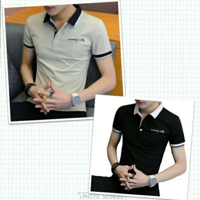 เสื้อยืดผ้าฝ้ายแขนสั้นคอปก TCS