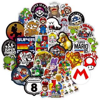 Super Mario Bros. สติกเกอร์กันน้ำรูปแบบที่แตกต่างกัน, 50 ชิ้น