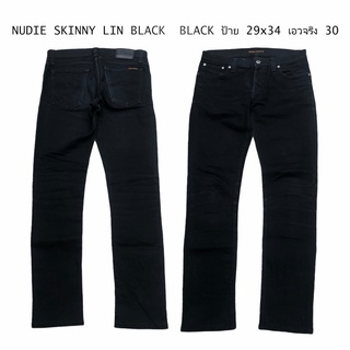 NUDIE SKINNY LIN BLACK  BLACK