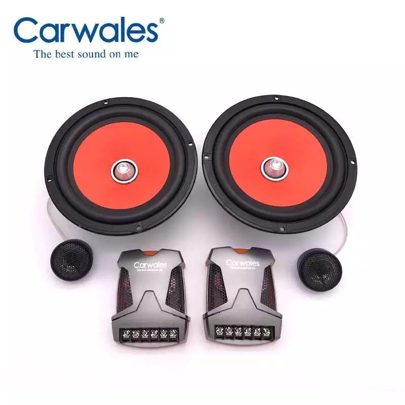 Carwales 2-Way Combination Speaker Kit 250W 6.5 Inch Car Speaker Set Dome Tweeter Auto Woofer Audio 