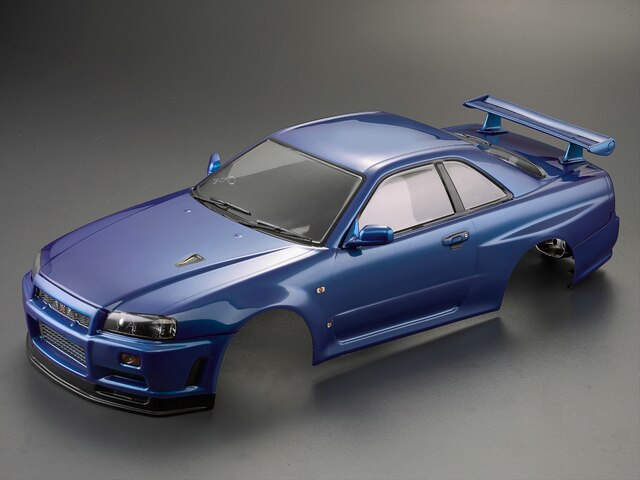 1/10 GTR R34 Skyline BNR34 RC PC drift Body shell complete Body 257 มม.ฐานล้อ 195 มม.สําหรับ yokomo mst XRAY 3-Racing D5S D4 XRAY