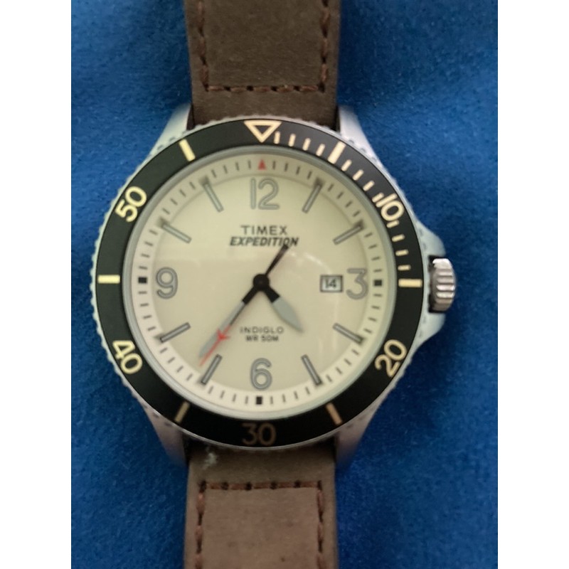 Timex TM-TW4B10600 นาฬิกาข้อมือผู้ชาย สายหนัง สีน้ำตาล มือ2