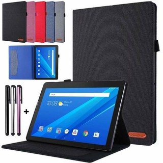 เคสหนัง Pu แบบพลิกตั้งได้สําหรับ Lenovo Smart Tab M 10 Tb - X 605 F