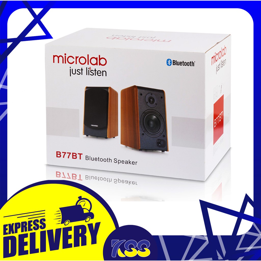 ลำโพงบลูทูธ ลำโพงคอมพิวเตอร์ MICROLAB B77BT 2.0 (WOOD) รองรับการเชื่อม ...