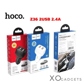 HOCO Z36 DUAL PORT CAR CHARGER หัวชาร์จในรถยนต์ ชาร์จเร็ว 2.4A/2USB ชาร์ทรถ หัวรถHOCO carcharger หัวชาร์ทรถ รับประกัน1ปี