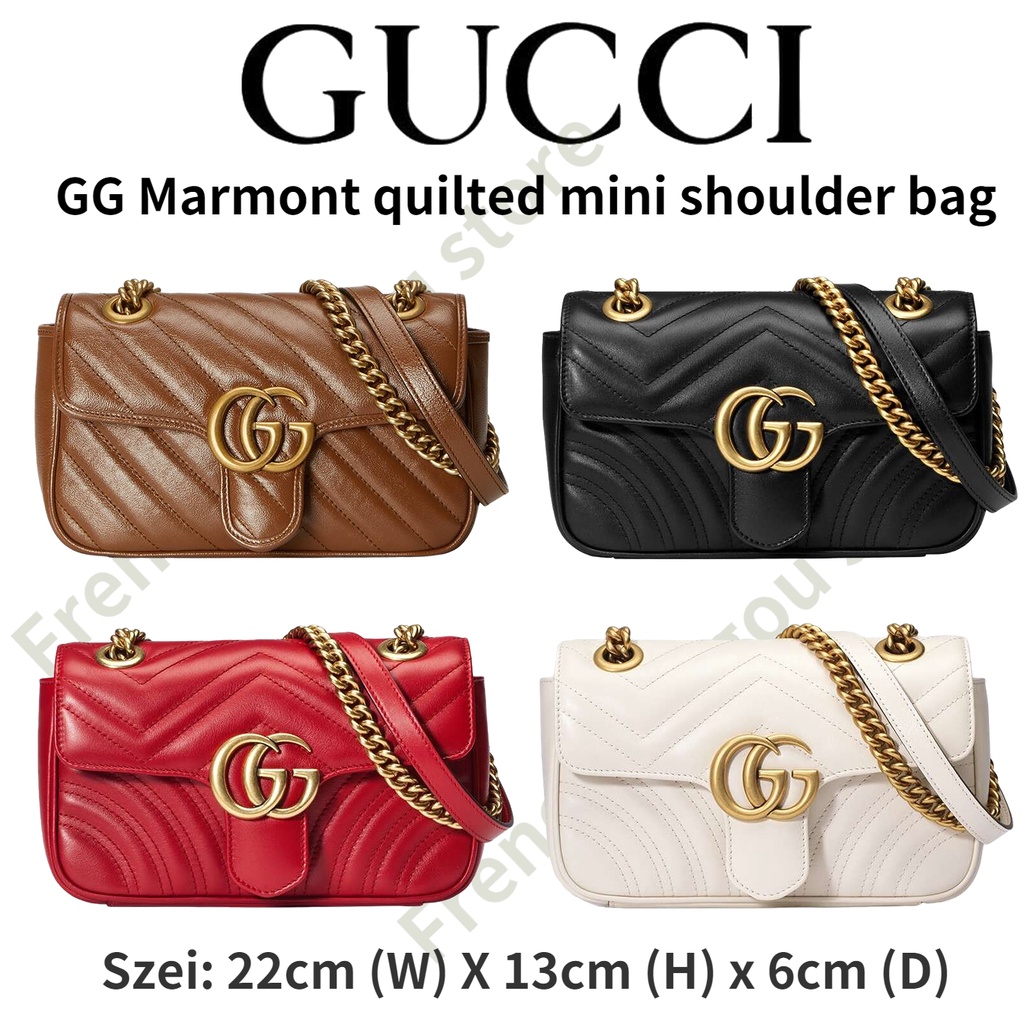 446744 0OLFT 2535 GG Marmont quilted mini shoulder bag GUCCI Classic ...