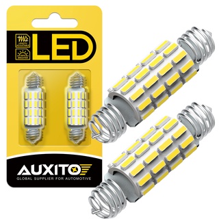 Auxito หลอดไฟอ่านหนังสือ LED C5W C10W 39 มม. 41 มม. 42 มม. ปรับได้ สําหรับติดป้ายทะเบียนรถยนต์ 2 ชิ้น