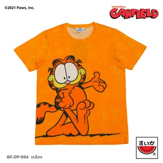 เสื้อยืดพิมพ์ลายแตงโม (SUIKA) เสื้อยืดคอกลมแขนสั้นGARFIELD (GF.PO-006)รหัสเต็มS-3XL