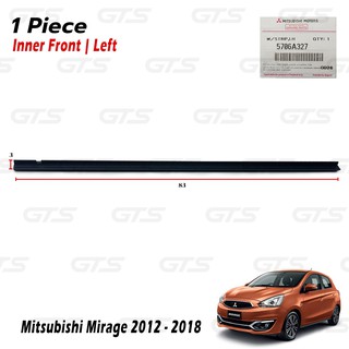 ยางรีดน้ำ ด้านใน ยางรีดน้ำในประตู ของแท้ สีดำ สำหรับ Mitsubishi Mirage Space Star 5dr Hatchback ปี 2012-2018