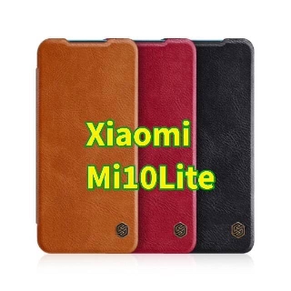 Xiaomi Mi 10 Lite Nillkin เคสมือถือ ฝาพับ เรียบหลู งานเกาหลี  รุ่น Qin leather case (ของแท้100%)