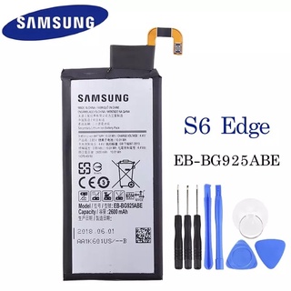 แบตเตอรี่ Samsung สำหรับ Samsung Galaxy S6 edge G925 G925F G925I G925A G925T G925V G925P G925S G9250 EB-BG925ABE 2600mAh