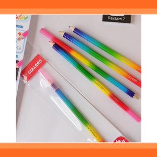 ดินสอสีไม้ colleen สายรุ้งคอลลีน Rainbow สีไม้คอลลีน สีสายรุ้ง ★พร้อมส่ง★