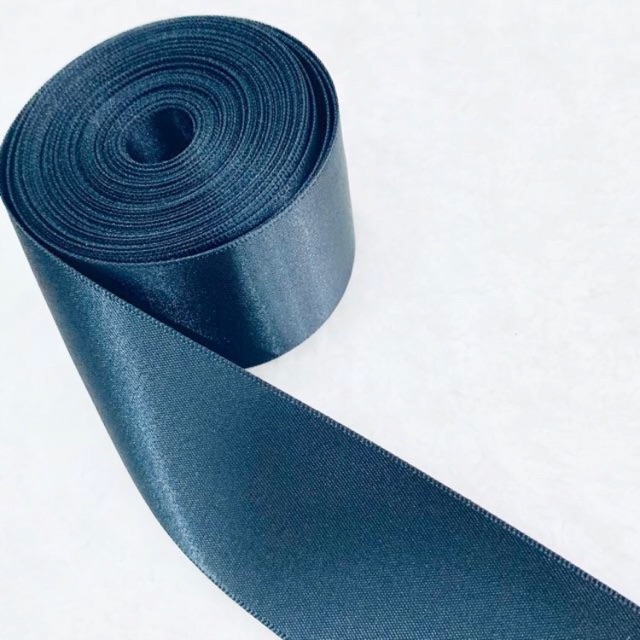 ริบบิ้น ผ้าซาติน satin ribbon สีดำ 2 หน้า กว้าง 1.5 นิ้ว (นิ้วครึ่ง) ความยาวมี 3 ขนาด 9,10หลา