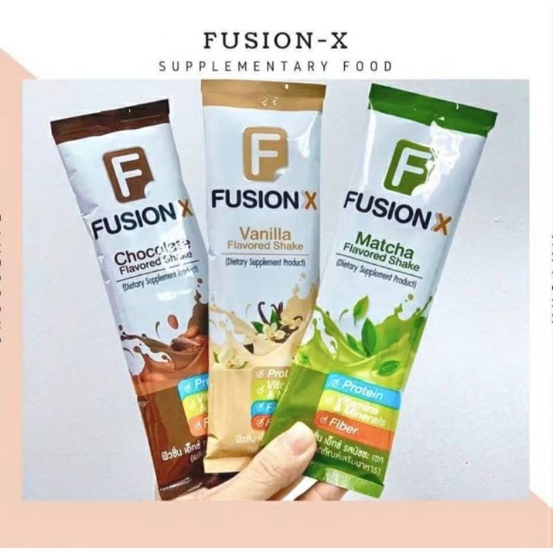 [โปรโมชันพิเศษ] Fusion-X ฟิวชัน-เอ็กซ์ โปรตีนถั่วเหลือง ทานทดแทนมื้ิออาหาร แยกซองเดี่ยว