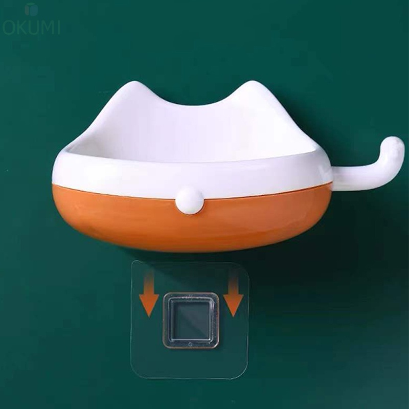 OKUMI_SHOP ที่วางสบู่ ที่ใส่สบู่ติดผนัง ที่วางสบู่ในห้องน้ำ - รูปที่ 3