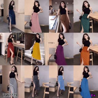 ชุดเซต เซต 2 ชิ้น เสื้อแขนกุด+กระโปรงพริ้ว