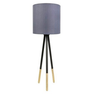 Table lamp TABLE LAMP CARINI LS-MT1455 FABRIC/WOOD/METAL MODERN BLACK/WOOD The lamp Light bulb โคมไฟตั้งโต๊ะ ไฟตั้งโต๊ะ