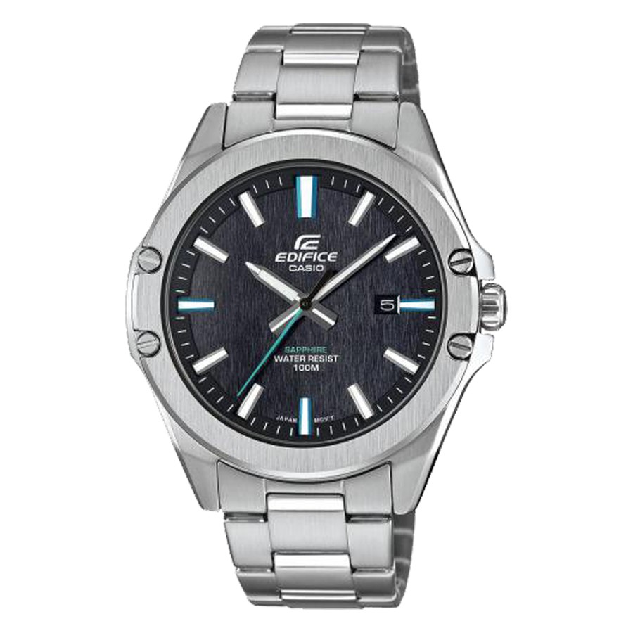 Casio Edifice นาฬิกาข้อมือผู้ชาย สายสแตนเลส  รุ่น EFR-S107,EFR-S107D,EFR-S107D-1A,EFR-S107D-1AV - สีเงิน