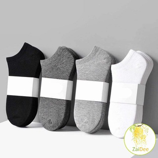 ถุงเท้าข้อสั้น ใส่ได้ทุกฤดูกาล ถุงเท้าซับกันเหงื่อ ผ้าฝ้าย ระบายอากาศ Mens socks