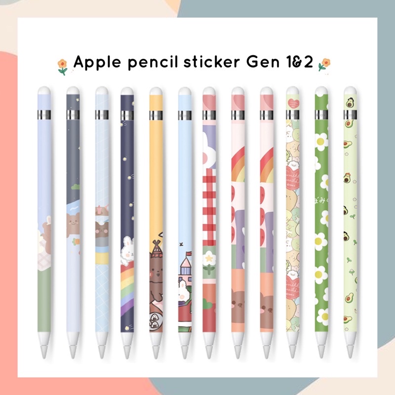Apple pencil sticker for Gen 1&amp;2 สติกเกอร์ปากกา ipad [ลายที่ 50-54]