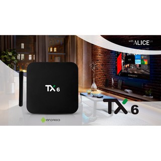 Android TV Box TX6  แรม 4 รอม 32 แอนดรอย 9 ไวไฟ 2.4/5.8Ghz+Bluetooth  ( มีใบอนุญาติ )