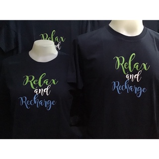 New เสื้อคู่รัก Relax สีกรมท่า เสื้อยืด BY เป่ายิ้งฉุบ