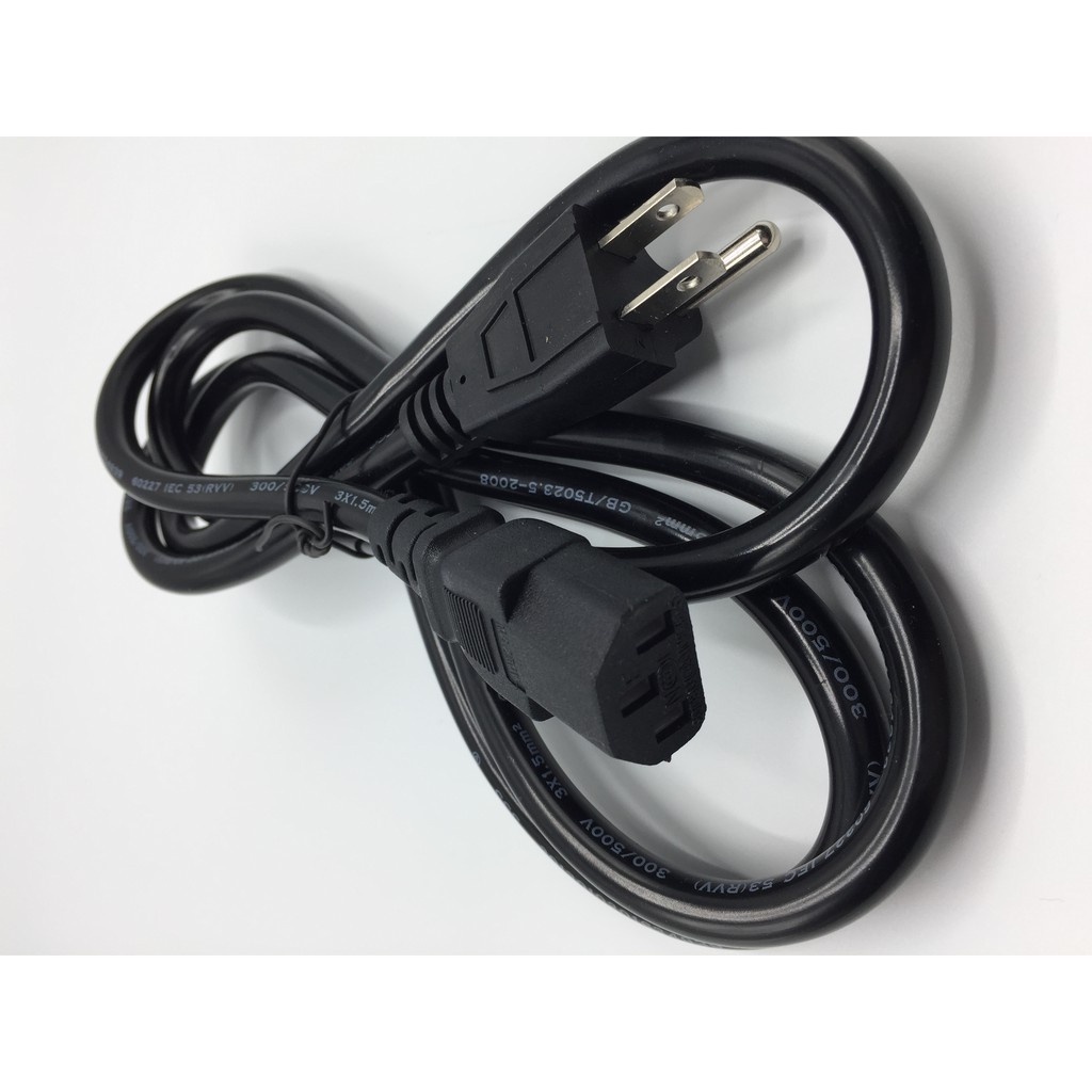 สายไฟ AC POWER สำเร็จรูป ขนาด 3x1.5 mm ยาว 1.8 เมตร สายหนาอย่างดี สายคอมพิวเตอร์