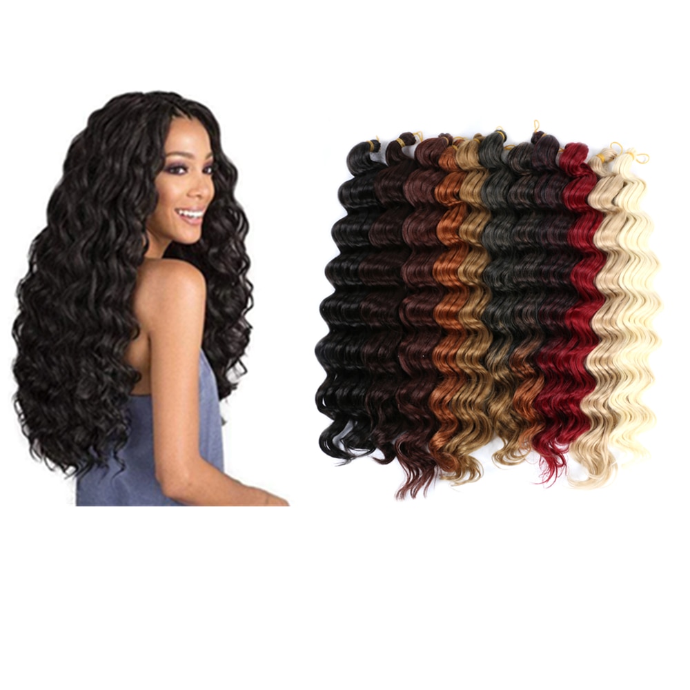 Ombre Brazilian แฮร์พีชผมสังเคราะห์ แบบเกลียว 20 นิ้ว 80 กรัม/แพ็ค