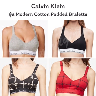 Calvin Klein Modern Cotton Padded Bralette, Graphic Bralette สปอร์ตบรา ของแท้ พร้อมส่ง 🇺🇸