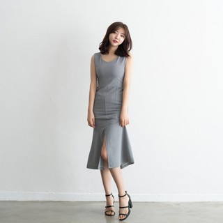 Zan-Checked Midi Dress