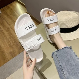 รองเท้าแตะแฟชั่นผู้หญิง สายคาดดีไซด์เก๋ แบบสวม พื้นนิ่ม น้ำหนักเบา มี 6 สี L1