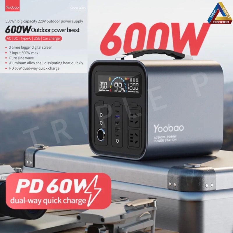 Yoobao EN600S EN1000S แท้💯% ความจุ 135200mAh 220V 500Wh Powerbox