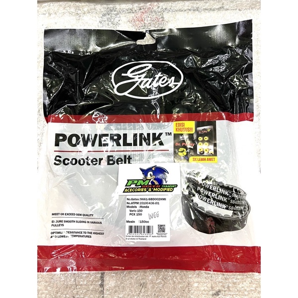 Vanbelt V Belt Gates Roller Dr Pulley Vario 150 & Pcx 150