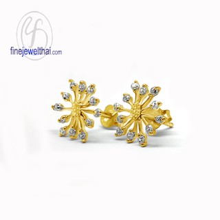 Finejewelthai ต่างหูเพชร-ต่างหูเงิน-เงินแท้ 925-ออกแบบพิเศษ-Silver-Design-Diamond-Earring - E1079cz-g