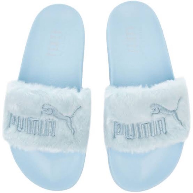 Puma Fenty by Rihanna แตะเฟอร์สีฟ้า แท้100%จากช้อป อปก.ครบ