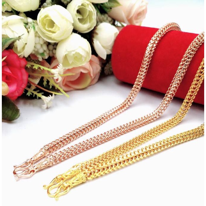 jewelryshop365 K504 สร้อยคอ ลายแปดเสา หนัก3 บาท ยาว 24 นิ้ว