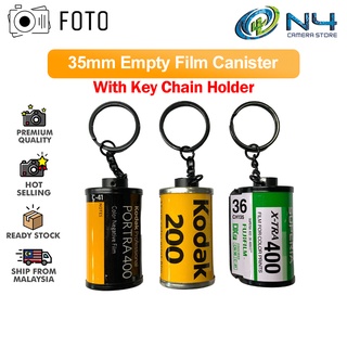 35 มม. พวงกุญแจ Fuji / Kodak กระป๋องฟิล์มเปล่า สําหรับใช้ตกแต่ง หรือ DIY พวงกุญแจ (คละแบบ)