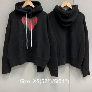 **สอบถามstockก่อนกด Palm Angels black sweratshirt ฮ้ดดี้ hoodie หัวใจ เสื้อ แขนยาว เสื้อแขนยาว สีดำ ปาล์ม แองเจิล ของแท้