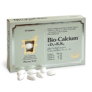 Pharma Nord Bio-Calcium+D3+K1K2 ฟาร์มา นอร์ด แคลเซียม บำรุงกระดูก ฟัน ดูดซึมง่าย ขนาด 60 เม็ด 17352