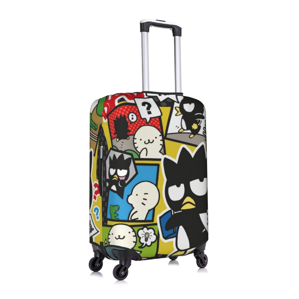 Sanrio Badtz Maru ผ้าคลุมกระเป๋าเดินทางล้างทําความสะอาดได้ตัวป้องกันกระเป๋าเดินทางป้องกันรอยขีดข่วนเหมาะกับกระเป๋าเดินทางขนาด 18-32 นิ้ว