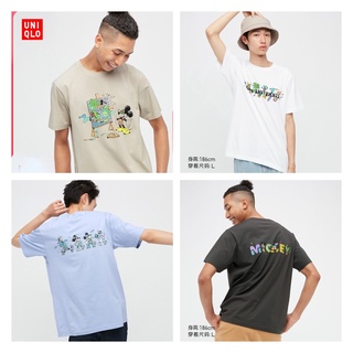 ราคาต่ำสุด!!Uniqlo UT เสื้อยืดแขนสั้น พิมพ์ลาย Disney MickeyFriends สําหรับผู้ชายและผู้หญิง 447387S-3XL