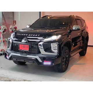 ตัวอักษร โลโก้ PAJERO SPORT รุ่นท๊อป สีดำเงา สีโครเมียม MITSUBISHI