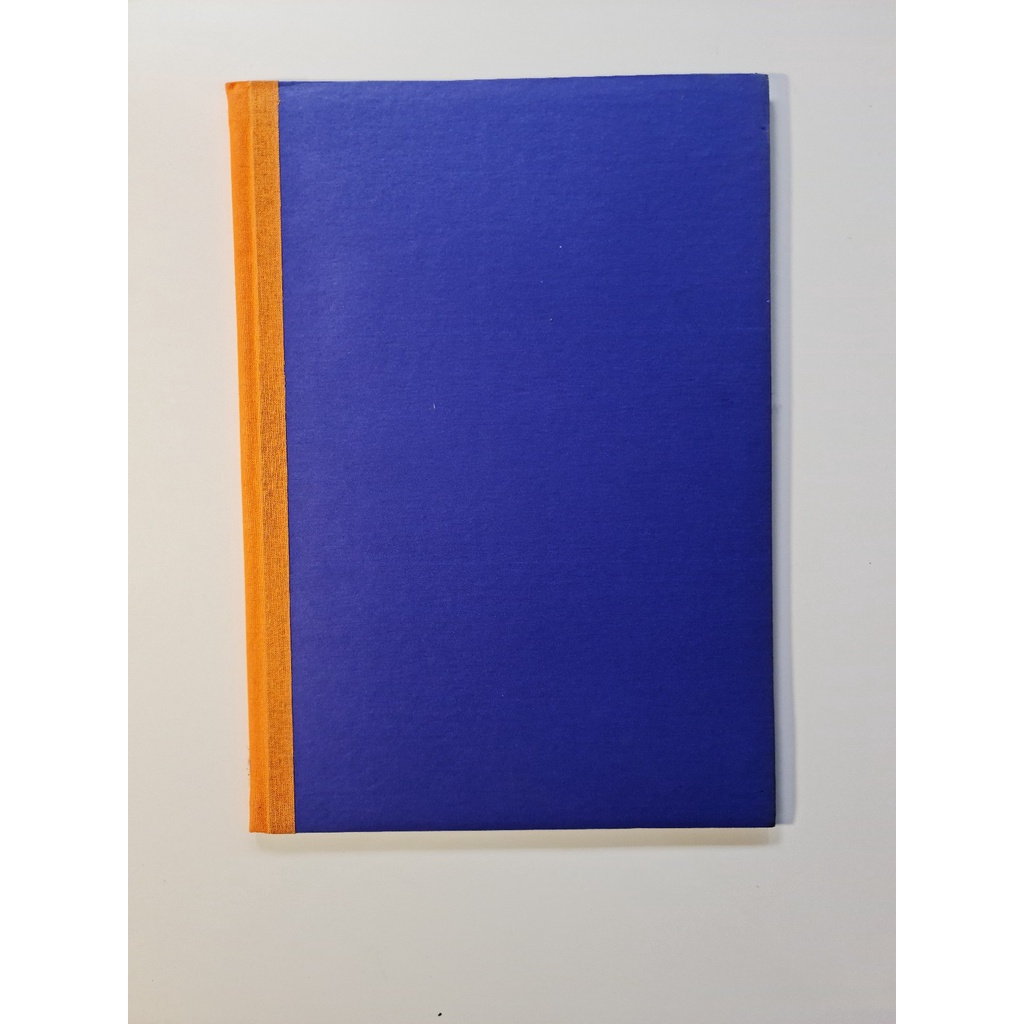 สมุดปกแข็งเส้นบรรทัด ปกน้ำเงิน ยี่ห้อ เม้งฮั้ว 4/80 26x37.5cm 55แกรม