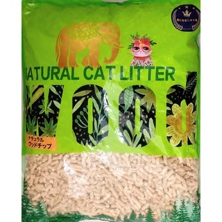 ทรายแมวไม้สน 10 ลิตร ไร้สารเคมี ดับกลิ่นได้ดี / Wood cat litter 10 L