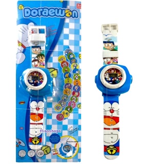 Doraemon Watch นาฬิการัดข้อมือดิจิตอล รูปโดราเอม่อน มีไฟ สีสันสดใส ฟ้า