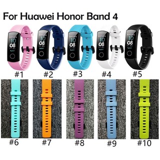 สายนาฬิกาข้อมือซิลิโคนเปลี่ยนได้สำหรับ Huawei Honor Band 4 Sports Soft Silicone Watchband Replacement Band Straps