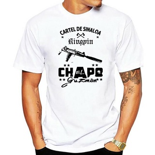 เสื้อยืดผ้าฝ้ายพิมพ์ลายแฟชั่น เสื้อยืด พิมพ์ลาย El Chapo Guzman Mexican Sinaloa Cartel Kingpin Sicario Hitman Kingpin สํ