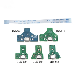 บอร์ดแผงวงจร พอร์ตชาร์จ USB พร้อมสายเคเบิลอ่อน 12 14 Pin สําหรับ Sony PS4 PS4 Pro Slim Controller JDS 001 011 030 040 050